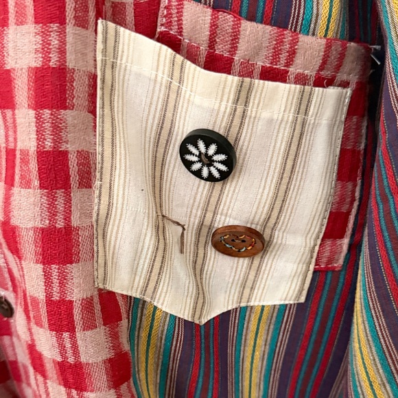 Women’s Multicolor Patchwork Casual Shirt - Picture 5 of 9